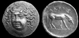 Nymph Larissa, Thessaly, ca. 350 - 325 BC Nymph Larissa, Thessaly, ca. 350 - 325 BC